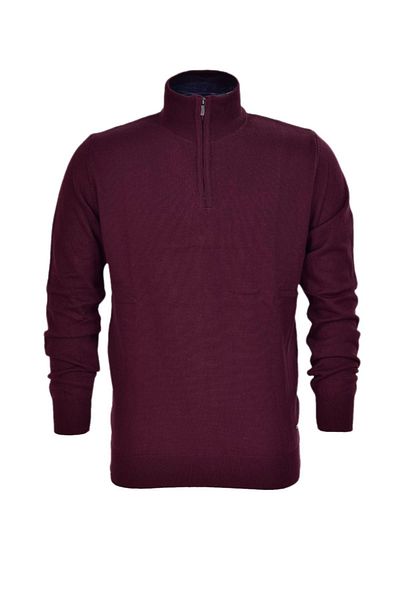 Raymons Men's Sports Collar Zippered Sweater - R22949 Bgl-st03181