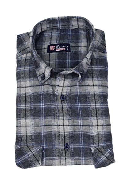 wolente Чоловіча бавовняна зимова сорочка з двома кишенями та клапаном BGL-ST03164