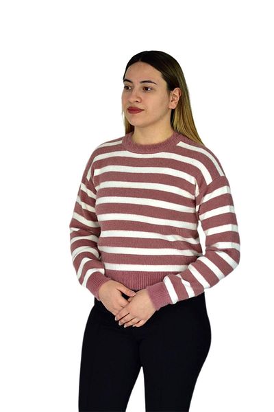 Liliyana Women's Striped Soft Sports Knitwear Sweater BGL-ST03364