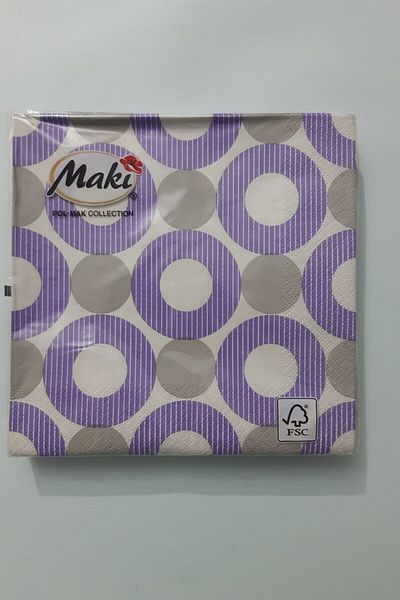 Maki Patterned Paper Napkin 3 Layer 33x33 Cm 20 Pack