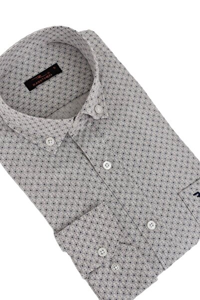 rasstmen Чоловіча класична сорочка з довгими рукавами в крапку Bgl-st02764