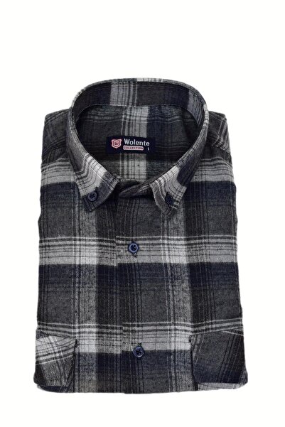 wolente Чоловіча бавовняна зимова сорочка з двома кишенями та клапаном BGL-ST03163