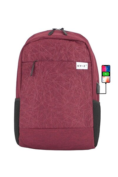 Case Club حقيبة ظهر للكمبيوتر المحمول مقاس 15.6 بوصة مع منفذ USB وجيب جانبي من القماش المستورد المقاوم للماء