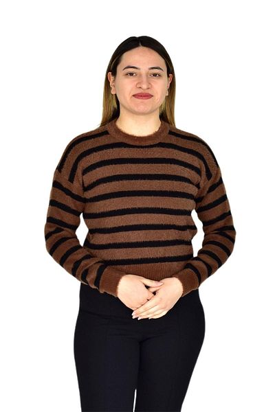 Liliyana Women's Striped Soft Sports Knitwear Sweater BGL-ST03364