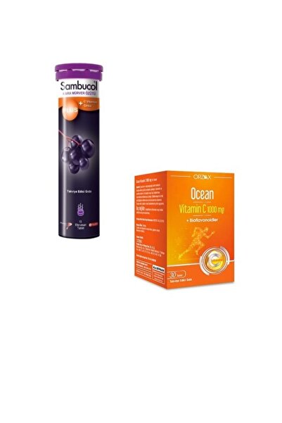 Sambucus Sambucol Plus Kara Mürver + C Vitamini Çinko 15 Tablet + C Vitamini ...