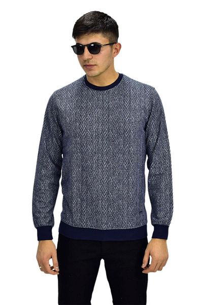 Raymons Мъжки спортен суитшърт с кръгло деколте R2266 BGL-ST03183