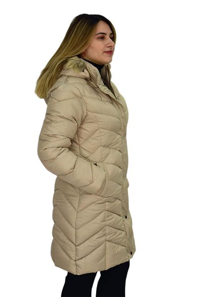 Woow Palton puf cu glugă pentru femei 7045 BGL-ST03291