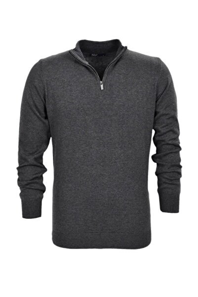 Raymons Men's Sports Straight Zip Collar Sweater R22949 BGL-ST03181