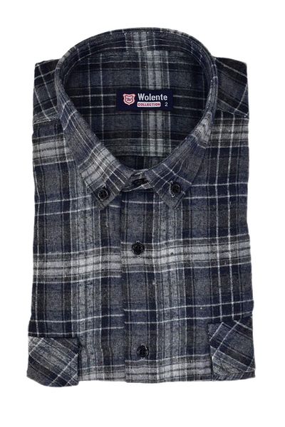 wolente Men's Cotton Winter Double Pocket Flap Shirt BGL-ST03165