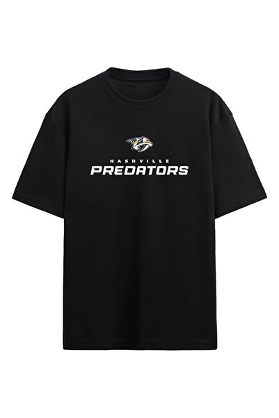BA Sportswear تي شيرت NHL Nashville Predators هوكي الجليد كبير الحجم
