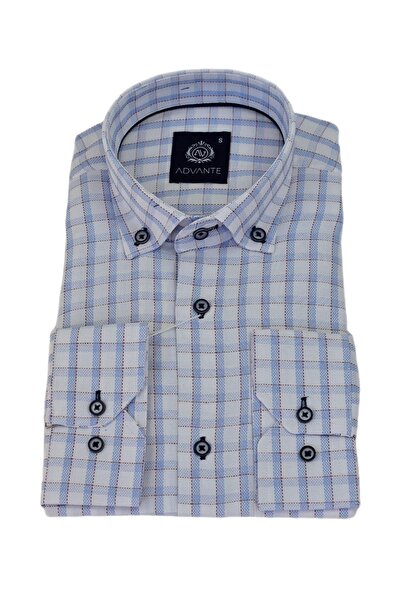 ADVANTE Чоловіча класична сорочка з довгими рукавами в клітинку BGL-ST03509