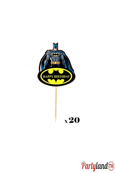 PartylandTR Batman Lux Karakter Kürdan Süs 20 Adet