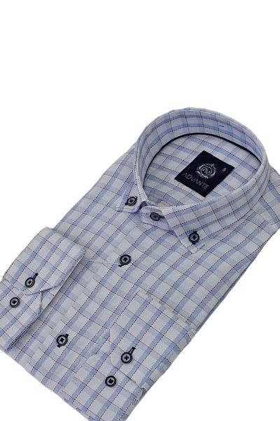 ADVANTE Men's Classic Long Sleeve Plaid Shirt BGL-ST03509