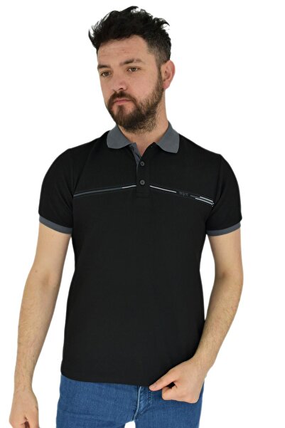 naykı Ανδρικό μπλουζάκι με γιακά πόλο Waffle 2369 Bgl-st02792