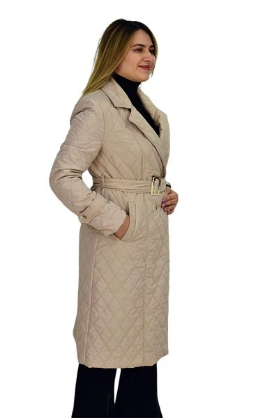 ressam Women's Quilted Diamond Stitched Coat K3140 BGL-ST03290
