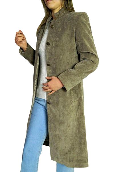 Eflatun Women's Brown Velvet Tunic Efl3149