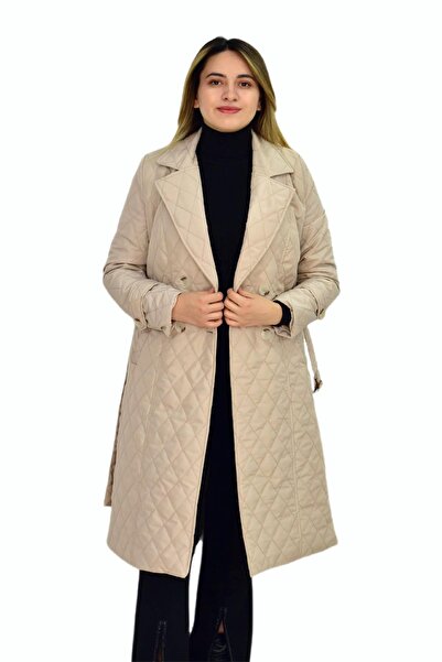 ressam Women's Quilted Diamond Stitched Coat K3140 BGL-ST03290