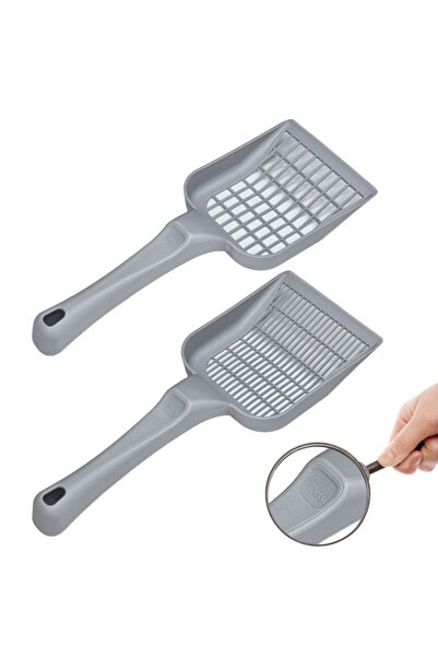 PETSİ Orjinal Kedi Kumu Küreği Ikisi Bir Arada(DAR VE GENİŞ ARALIK) Gri.