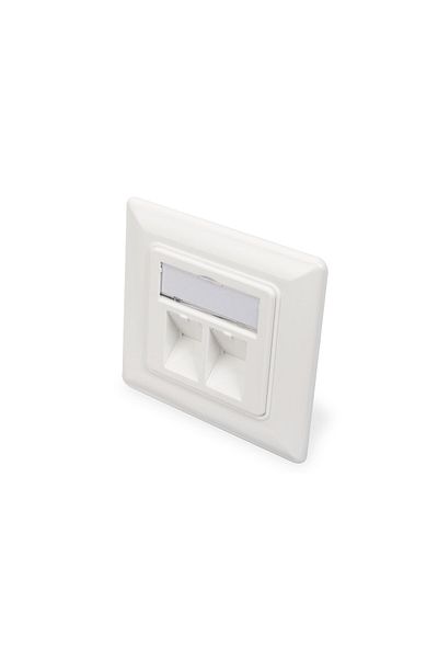 Assmann Digitus Keystone Jack 2-Piece Socket (50/50 MM) Frame (80/80 MM) for Installation, for Protection from Dust