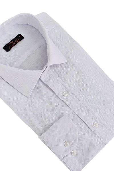 rasstmen Cămașă pentru bărbați Silim Fit Honeycomb Texture Bgl-st02769