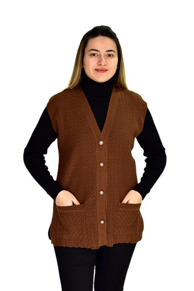 Çalıkuşu Women's Pocket Knitwear Vest BGL-ST03345
