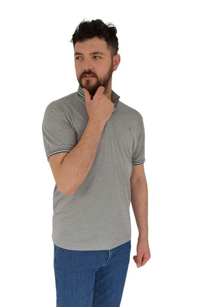 naykı Men's Large Size Polo Neck T-Shirt Kagi 2355 Bgl-st02819