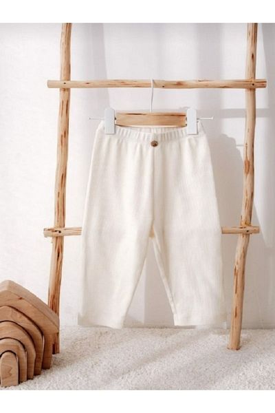 Mother Love Ecru Cotton Leggings Trousers