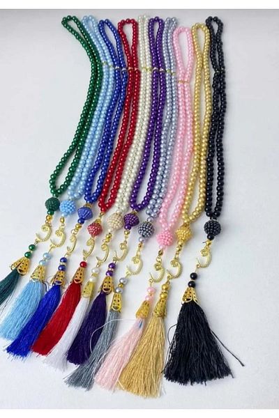 Classy 10 Gift Pearl Rosary with Tassels, 99 Pieces