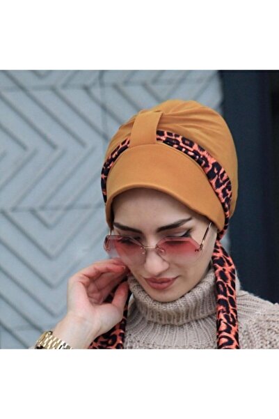Sahra Şal Dünyası Eșarfă muștar pentru femei, pălărie