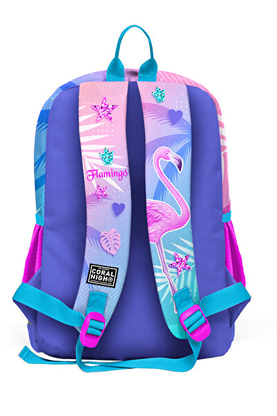 Coral High Kids Dört Bölmeli Flamingo Desenlı Lavanta Pembe 23705