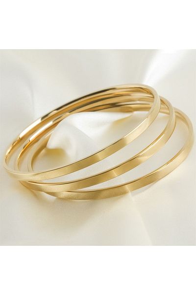 Calypso 3 Pieces Flower Luxury Steel Bracelet