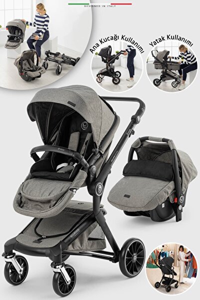 Elele Allroad 3 Travel Sistem Bebek Arabası Silver Gri
