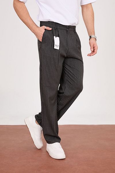 Tarz Cool Thin Striped Baggy Fabric Pants