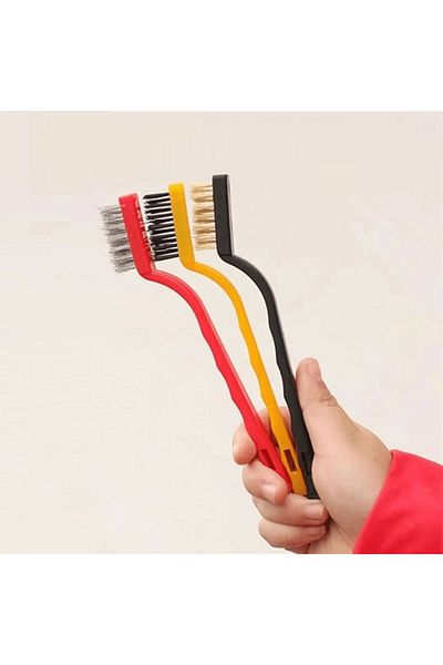 Yenimiyeni 3-Piece Kitchen Bathroom Detailed Cleaning Wire Brush