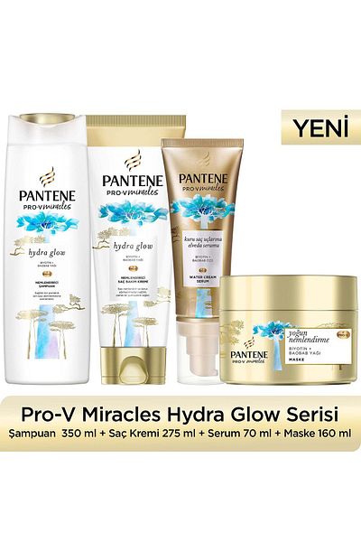 Pantene Hydra Glow Mask+Serum+Cream+Shampoo
