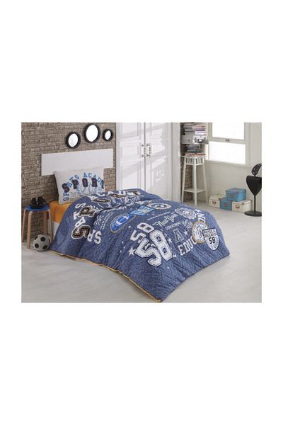 Kristal By Taç Set cuvertură de pilota matlasată albastră Sporty Set complet 4 anotimpuri