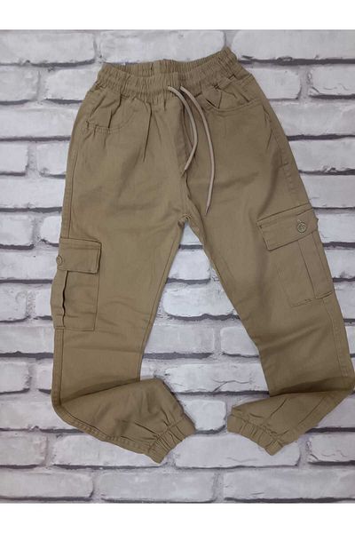 AZRA ÇOCUK GİYİM Linen Korgo Pocket Canvas Trousers