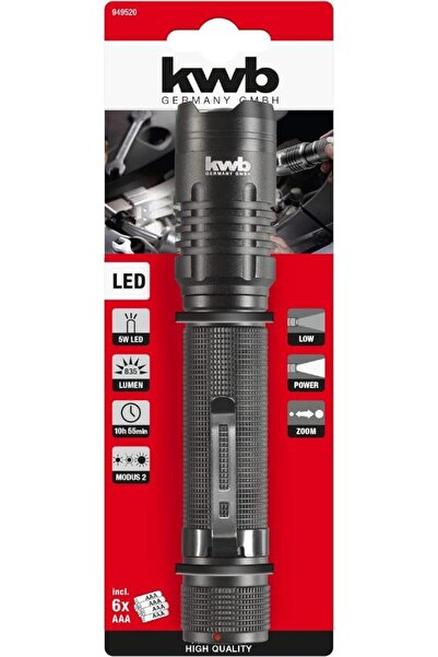 Kwb Led Teknoloji Alüminyum El Feneri 3 Fonksiyon