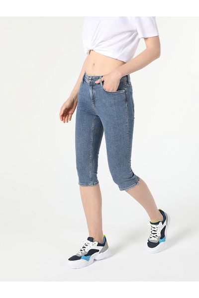 Colin's Pantaloni scurți de jeans pentru femei Super Slim Fit cu talie mijlocie - Cl 1054632