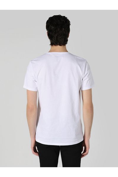 Colin's Tricou cu mânecă scurtă cu imprimeu alb pentru bărbați - Regular Fit Cl 1057076