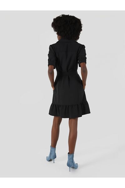 Colin's Rochie de damă neagră plisată Regular Fit - Cl 1057649