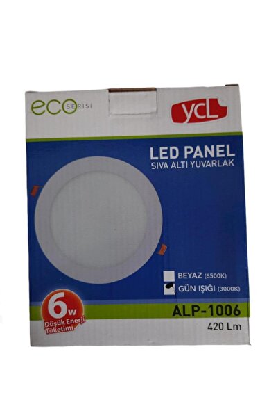YCL Yücel 6w Led Panel Eko Yuvarlak Günışığı 3000k