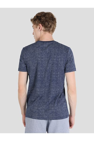 Colin's Men's Navy Blue Regular Fit Crew Neck Short Sleeve T-Shirt - Cl 1058838
