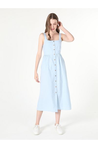 Colin's Blue Slim Fit Women's Dress - Buttoned, Cl 1058862
