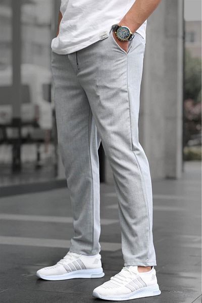 Madmext Graue, entspannte Herrenhose 6510