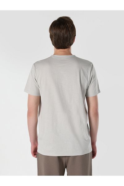 Colin's Regular Fit V-Neck Stone Men's Short Sleeve T-Shirt Cl 1058584