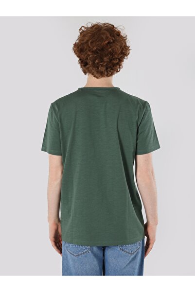Colin's Regular Fit Bisiklet Yaka Basic Yeşil Erkek Kısa Kol Tişört