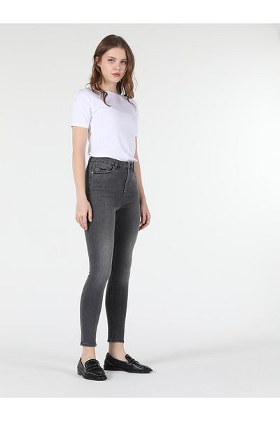 Colin's High Waist and Skinny Leg 760 Diana Gray Jean Trousers - Cl 1057907