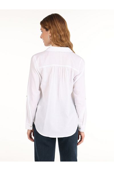 Colin's Bluză albă de damă Regular Fit - mânecă lungă Cl 1058747