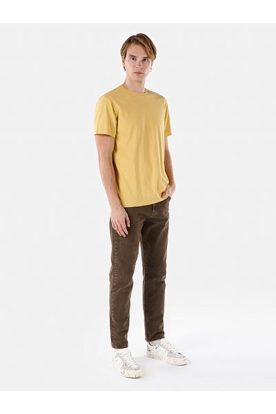 Colin's Regular Fit Crew Neck Basic Yellow Men's Short Sleeve T-Shirt Cl 1058592